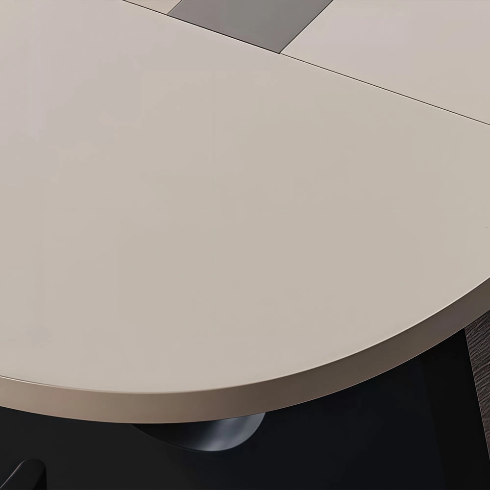 Beige Oval Conference Table for Business Meetings - image 5