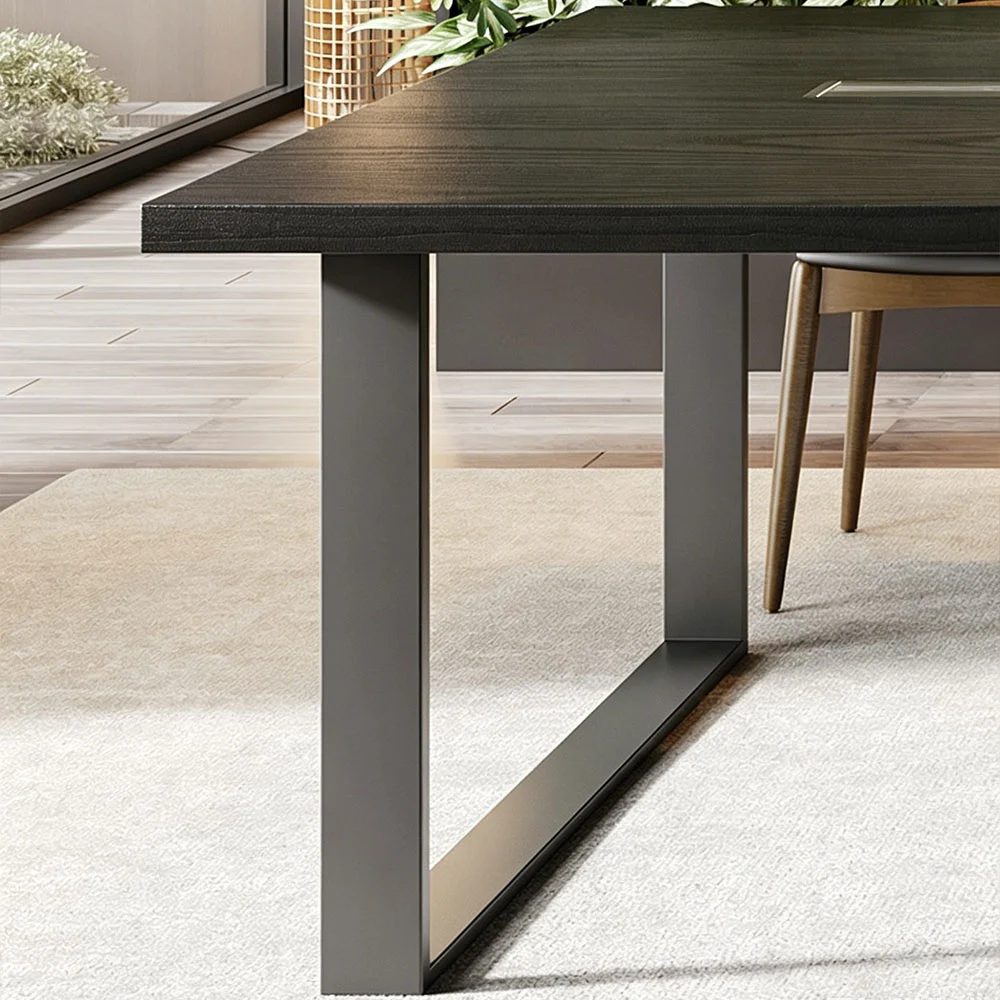 Boat-Shaped Conference Table with Power Outlets - image 6