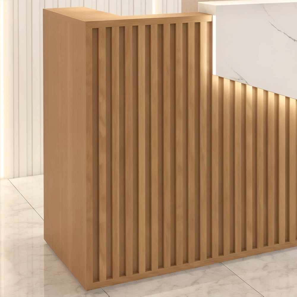 Creative Marble & Wood Reception Desk - image 5
