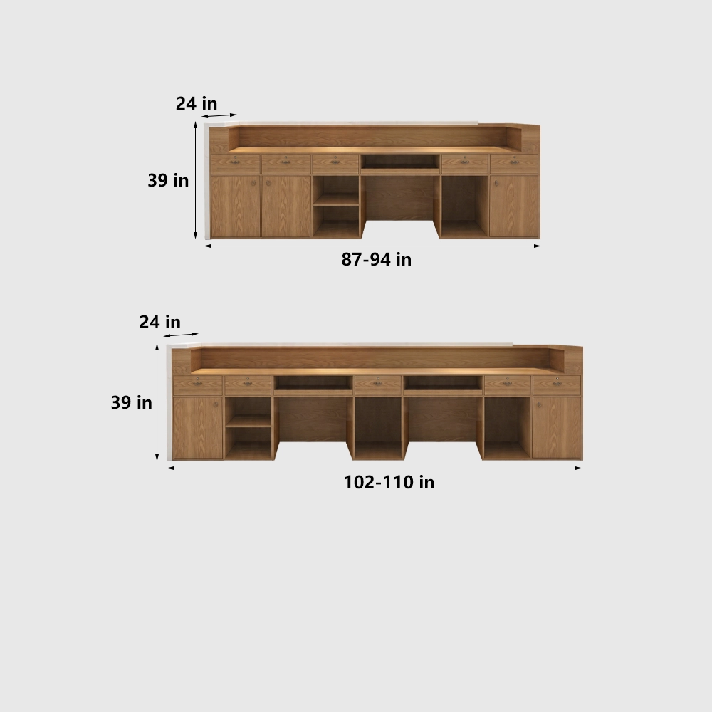 Creative Marble & Wood Reception Desk - image 9