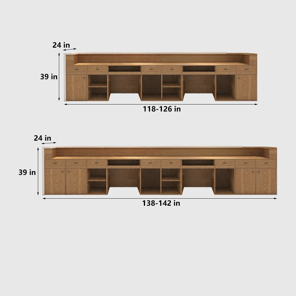 Creative Marble & Wood Reception Desk - image 10