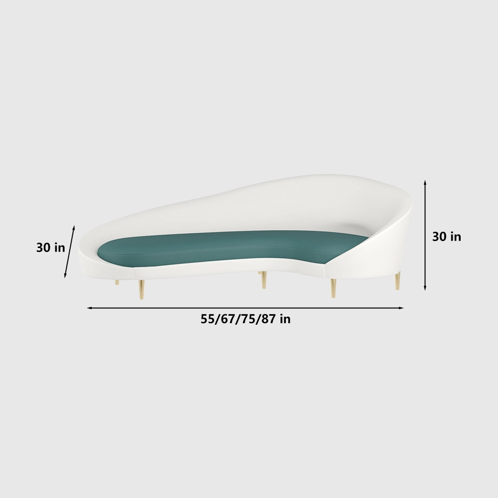 Curved Two-Tone Lounge Sofa - image 8