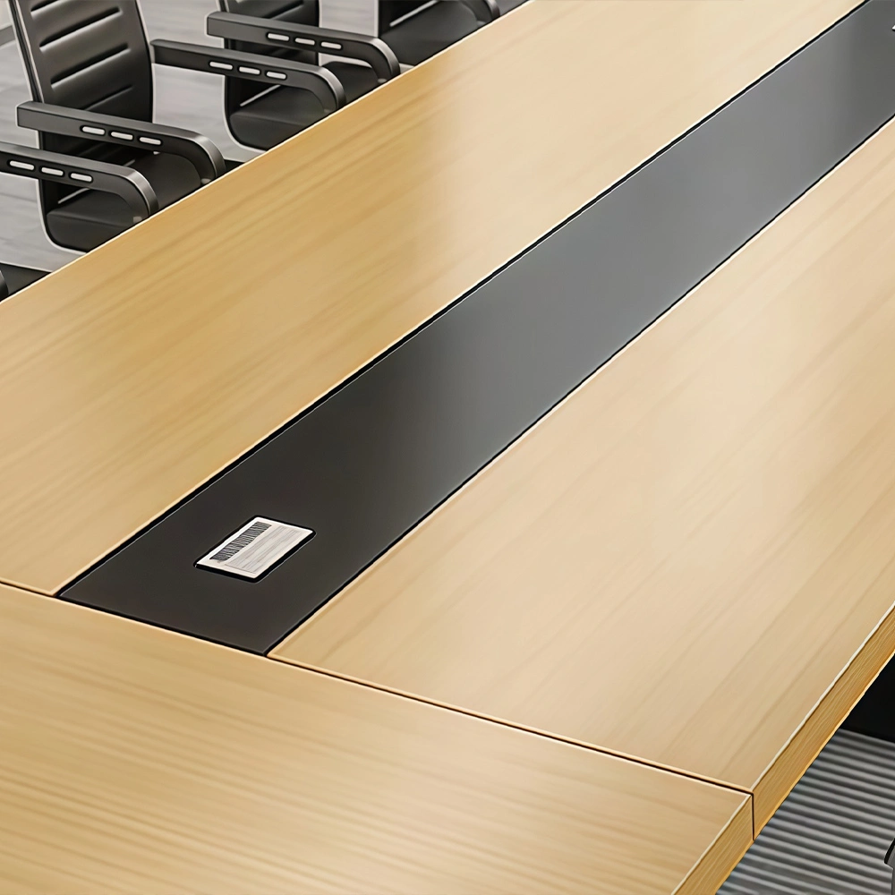 Round Edge Large Conference Table  Modern Long Meeting Table for Offices - image 4