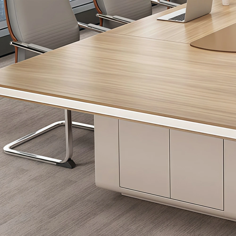 Elegant Long Conference Table – Modern Light Luxury Style - image 4