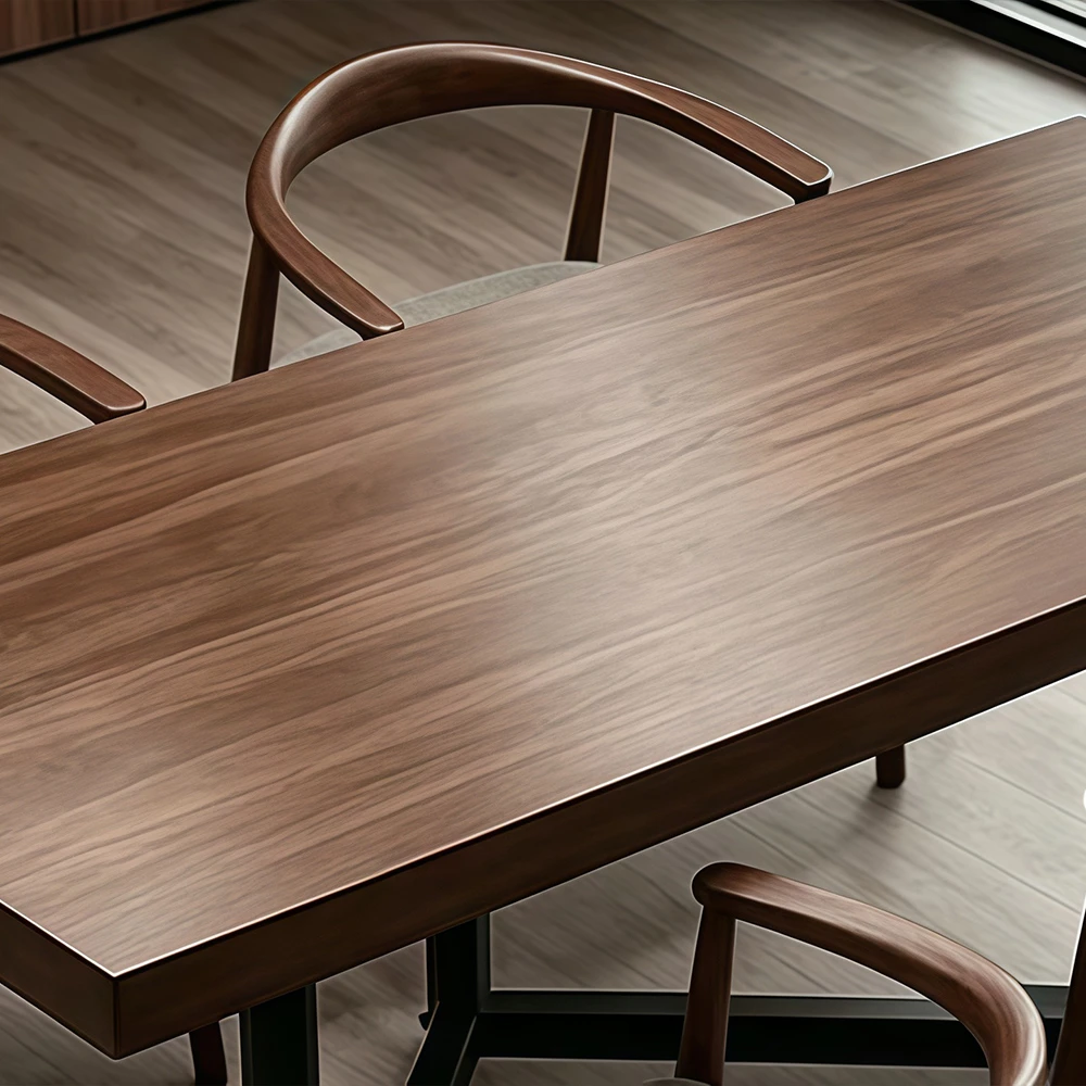 Portable Solid Wood Conference Table with Wheels, Spliceable - image 4