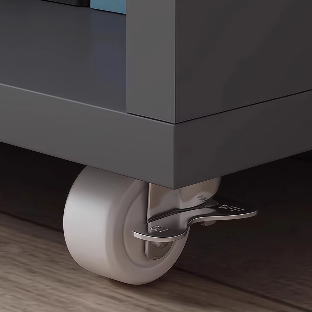 Rolling Wooden Office Cabinet for Document Storage - image 4
