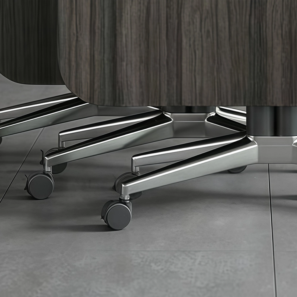 Foldable Conference Table Long Rectangular & Movable Modular Design - image 4