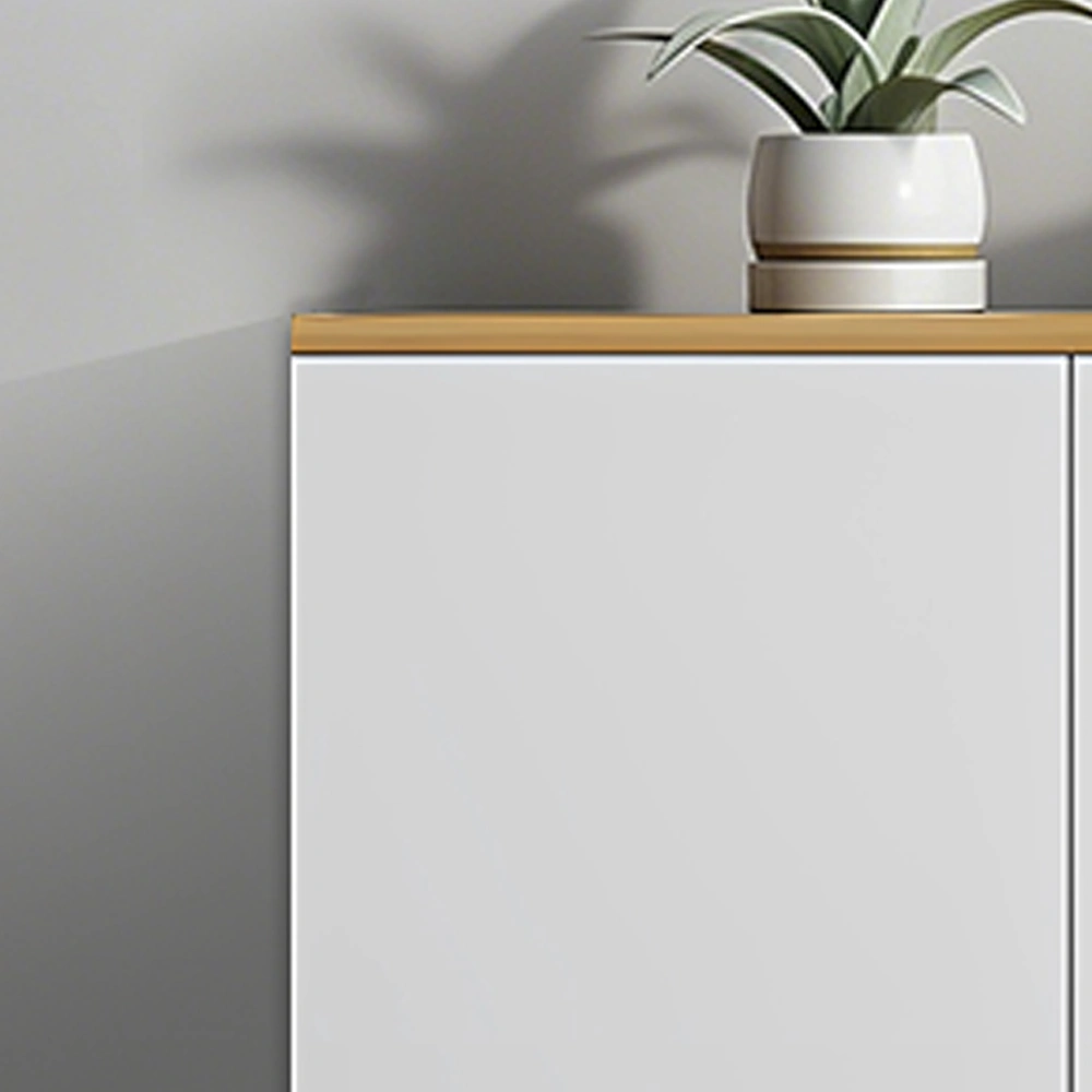 White Wooden Password Lock Low Cabinet - image 3