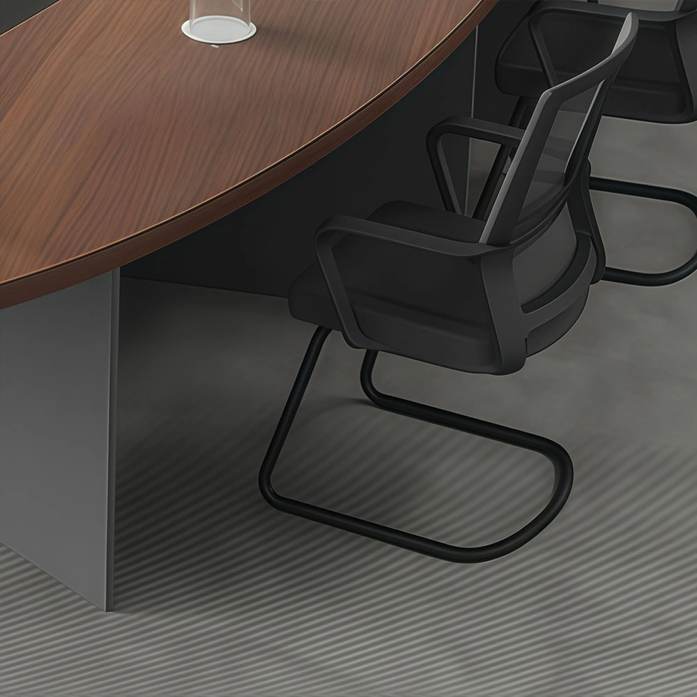 Modular Curved Extra-Thick Conference Table Free-Splice Arc Design - image 4