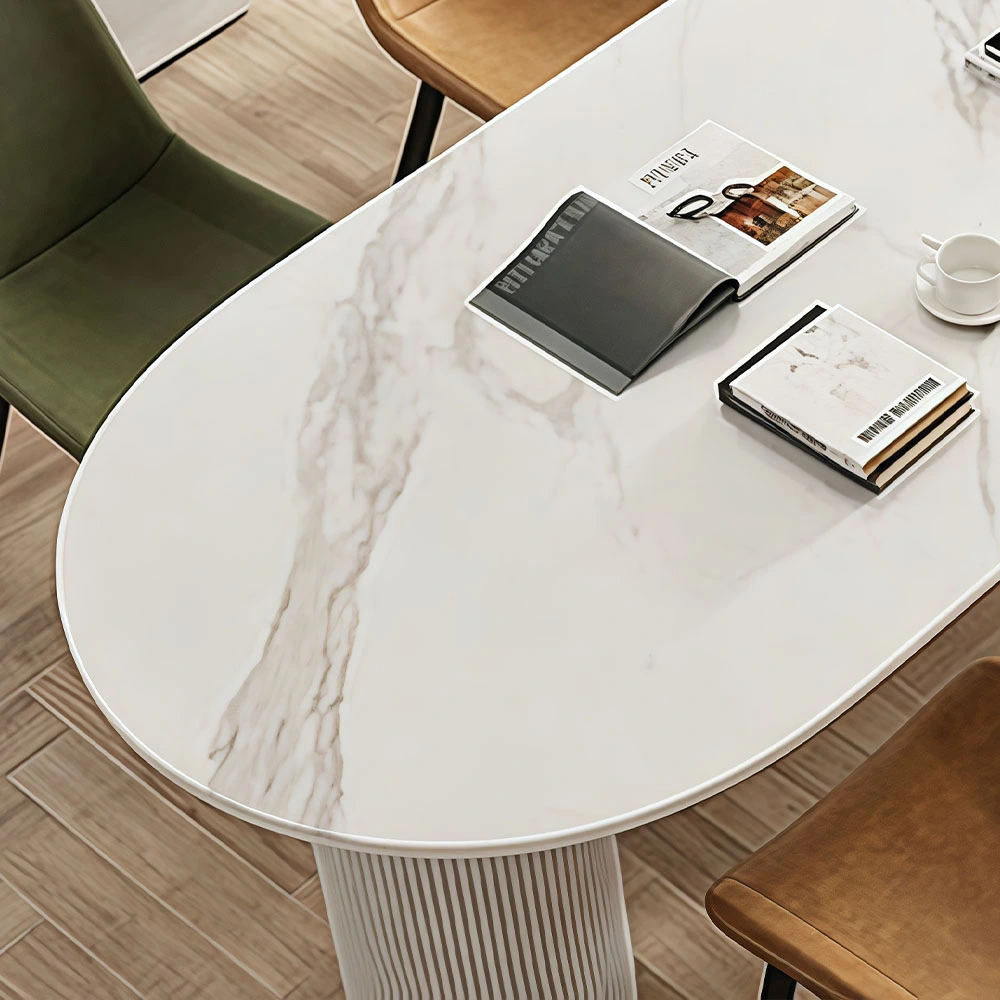 French Cream Style Oval Conference Table – Elegant Meeting Table for Office - image 4