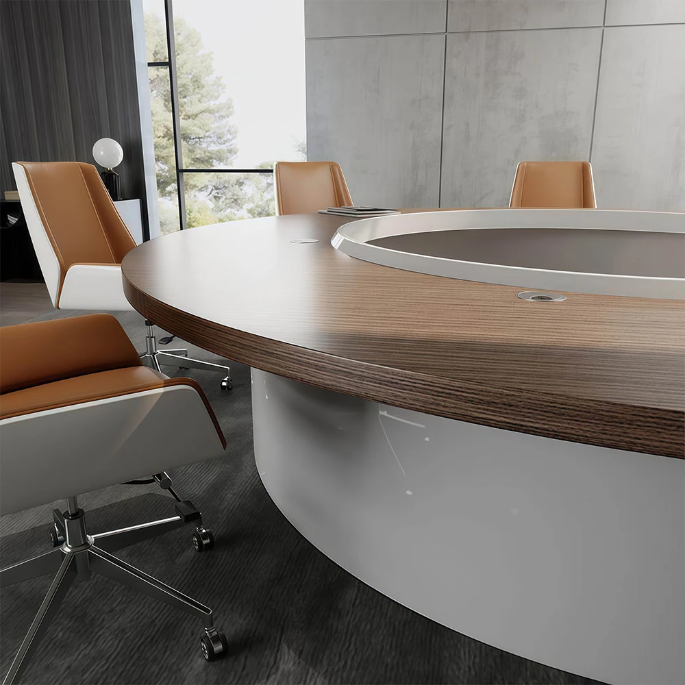 Elegant Round Meeting Table – Minimalist Style for Modern Offices - image 4