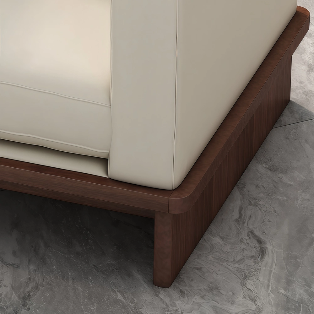 Simple Solid Wood Sofa for Business Lounge - image 4