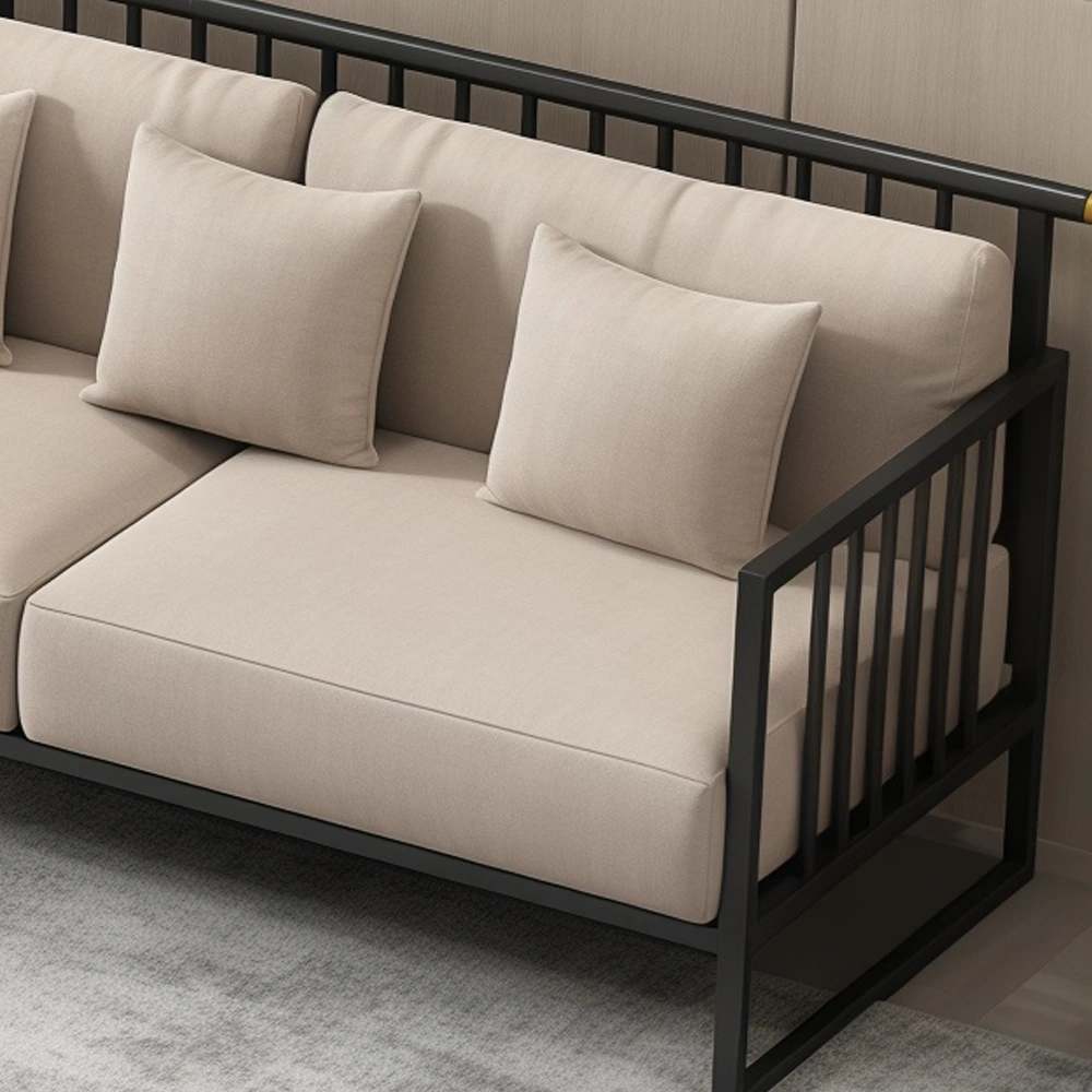 Minimalist Modern Metal-Frame Sofa - image 4