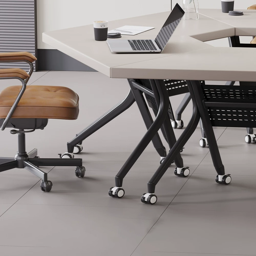 Simple Modern Folding Conference Table  Mobile Splicing Team Discussion Desk for Office - image 5