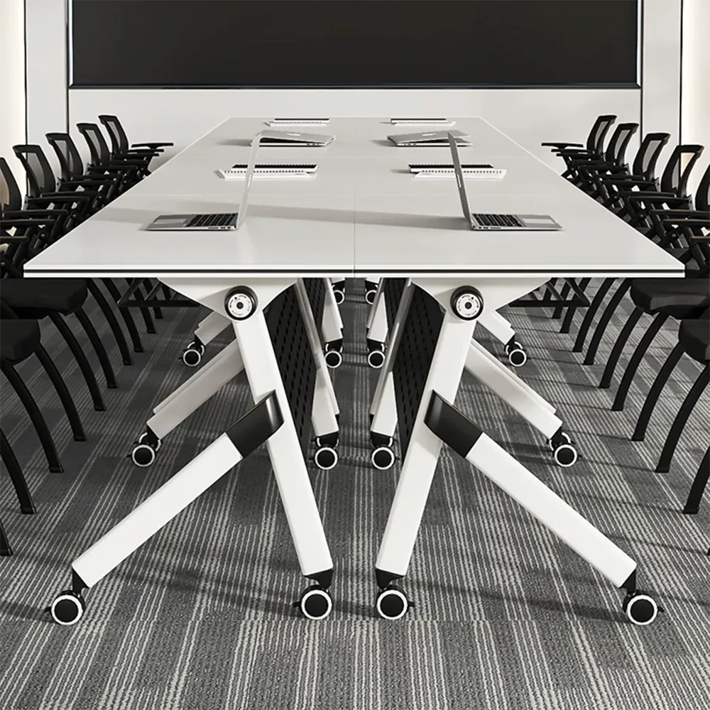 Foldable Mobile Conference Table – Modular Long Meeting Desk - image 4