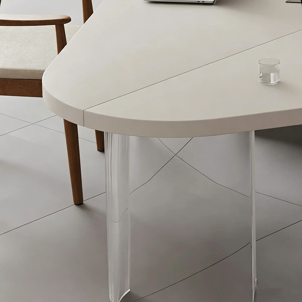 Light Luxury Solid Wood Meeting Table – Modular Conference Desk - image 4