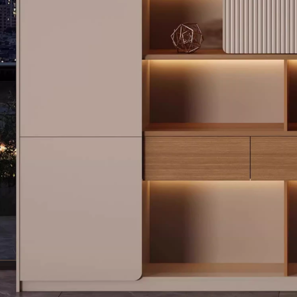 Luxury Wood Grain Filing Cabinet With Lights - image 3