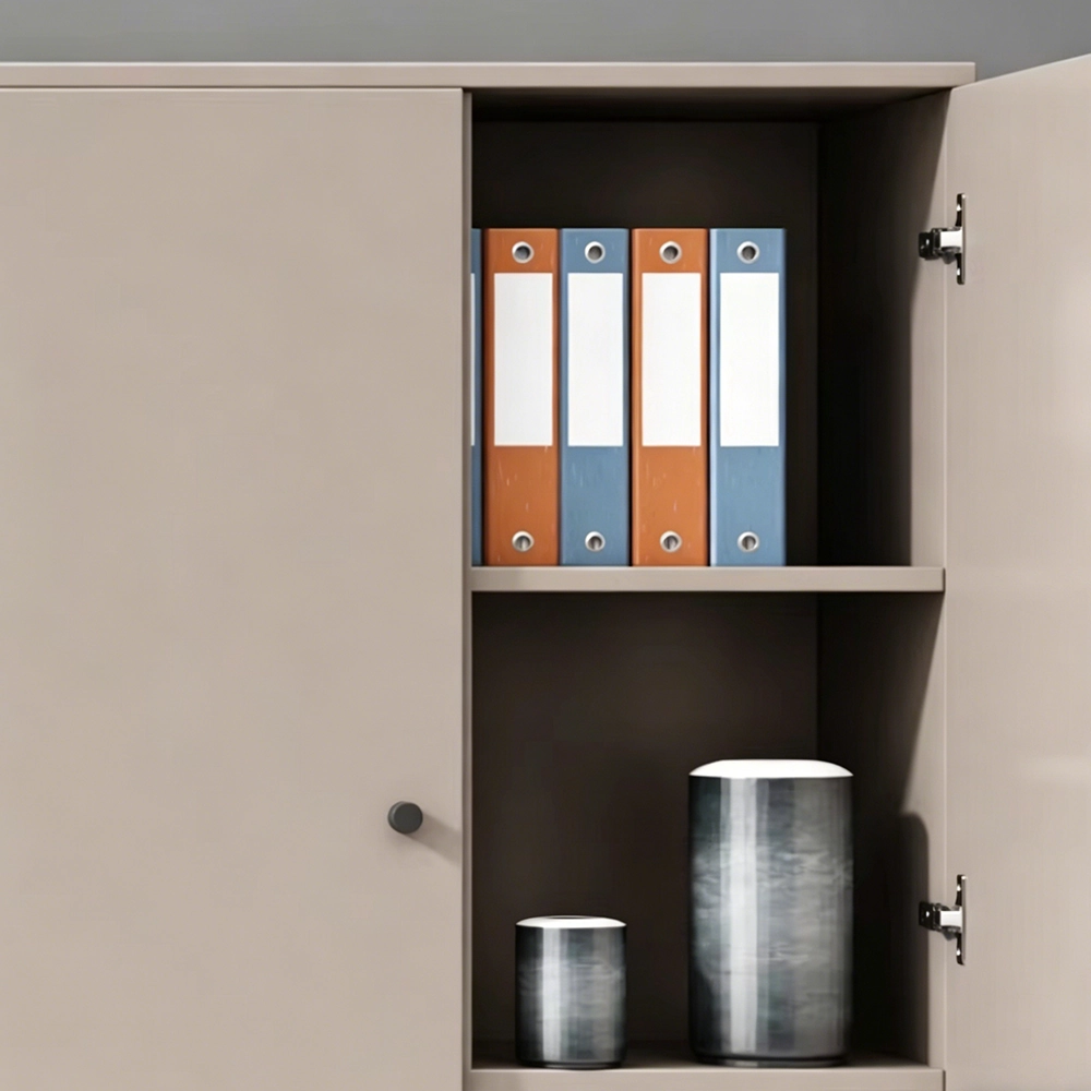 Wooden Lockable Office Storage Cabinet - image 4