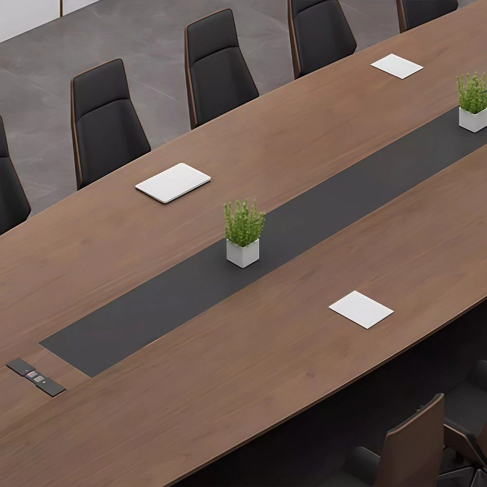 Modern Large Conference Table  Long Rectangular Meeting Table - image 5