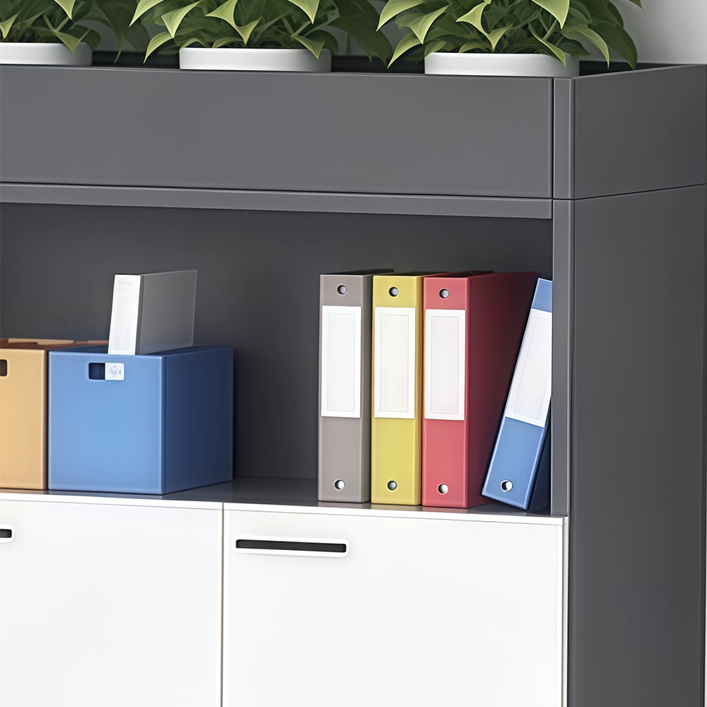 Office Filing Cabinet with Decorative Planter Shelf - image 5