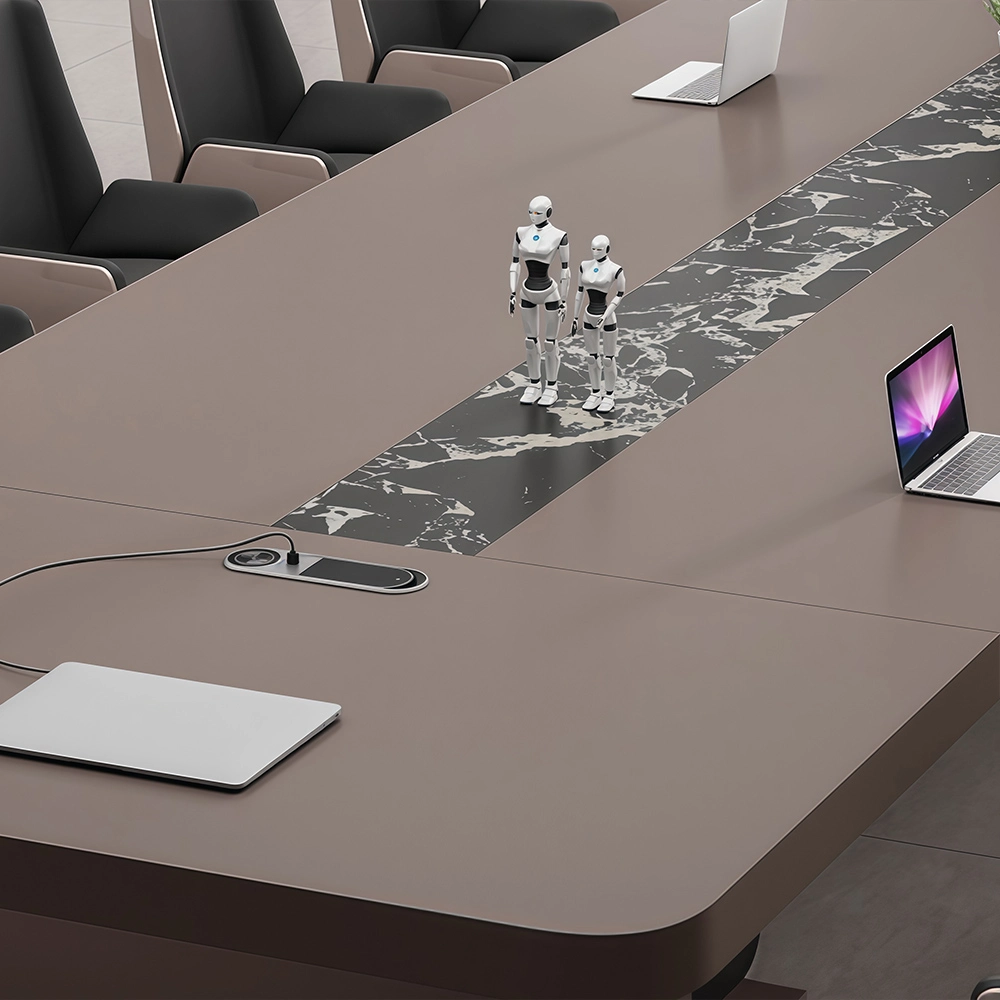 Luxury Piano Gloss Finish Conference Table – Large Modern Rectangle Boardroom Table - image 5