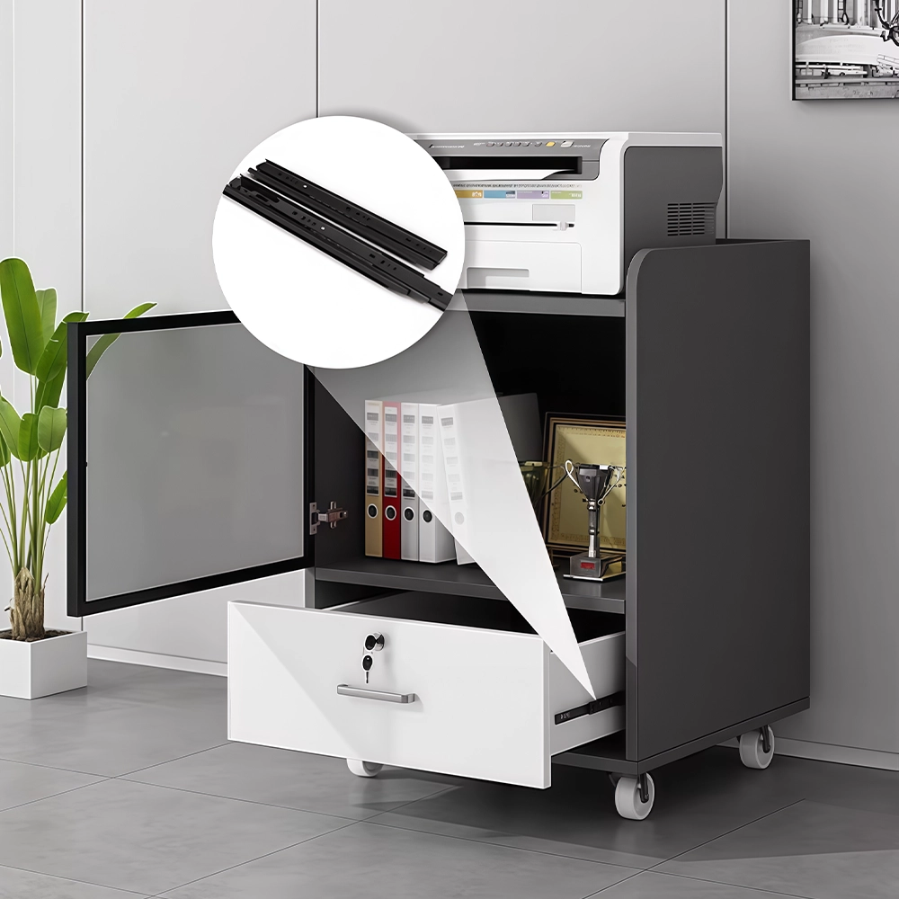Rolling Wooden Office Cabinet for Document Storage - image 5