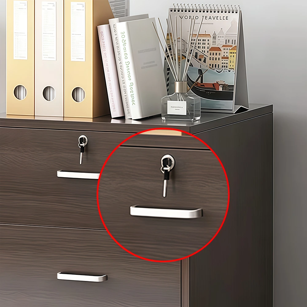 Mobile Wooden Office File Cabinet - image 4
