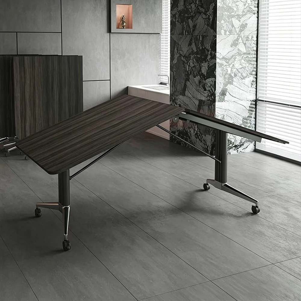 Foldable Conference Table Long Rectangular & Movable Modular Design - image 5