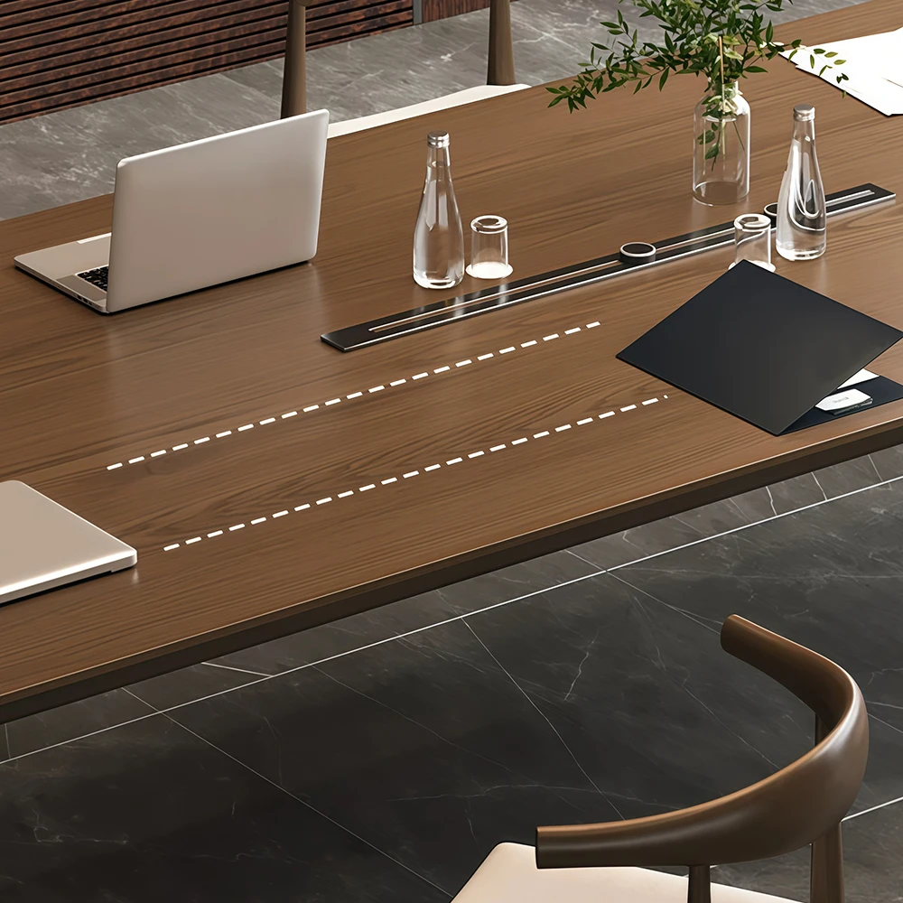 Solid Wood Conference Table – Extra Long Office Desk for Meeting Rooms - image 14