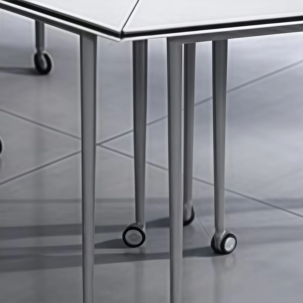 Modular Movable Conference Table with Triangle & Trapezoid Splicing Design - image 5