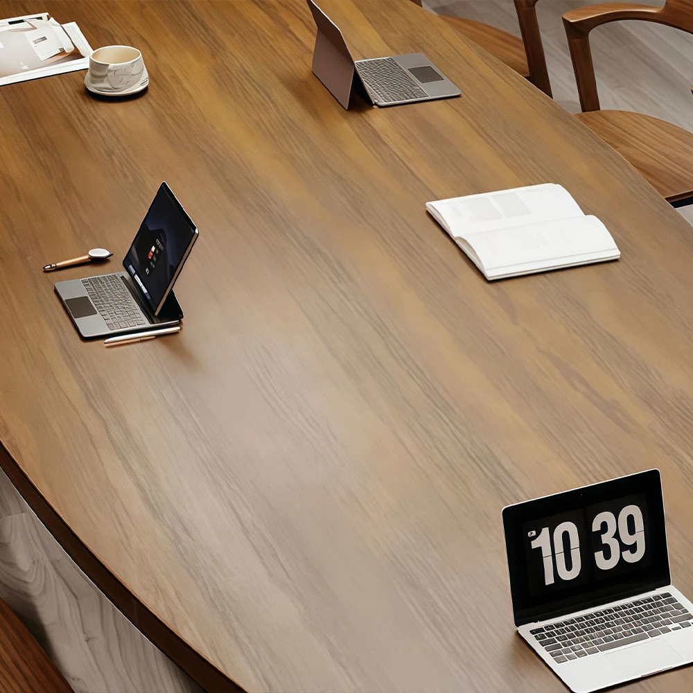 Mid Century Modern Conference Table – Premium Wood Meeting Desk for Office - image 5
