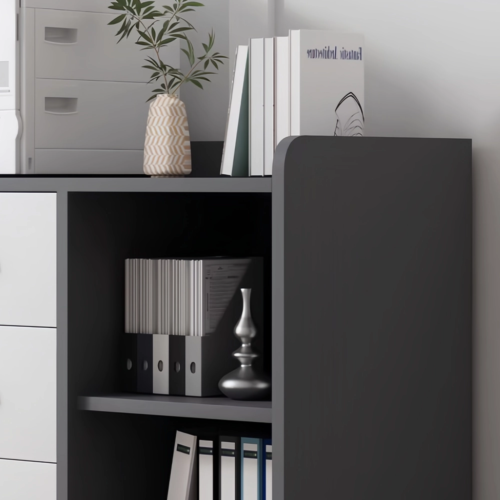 Modern Mobile Office Cabinet with Glass Front - image 5