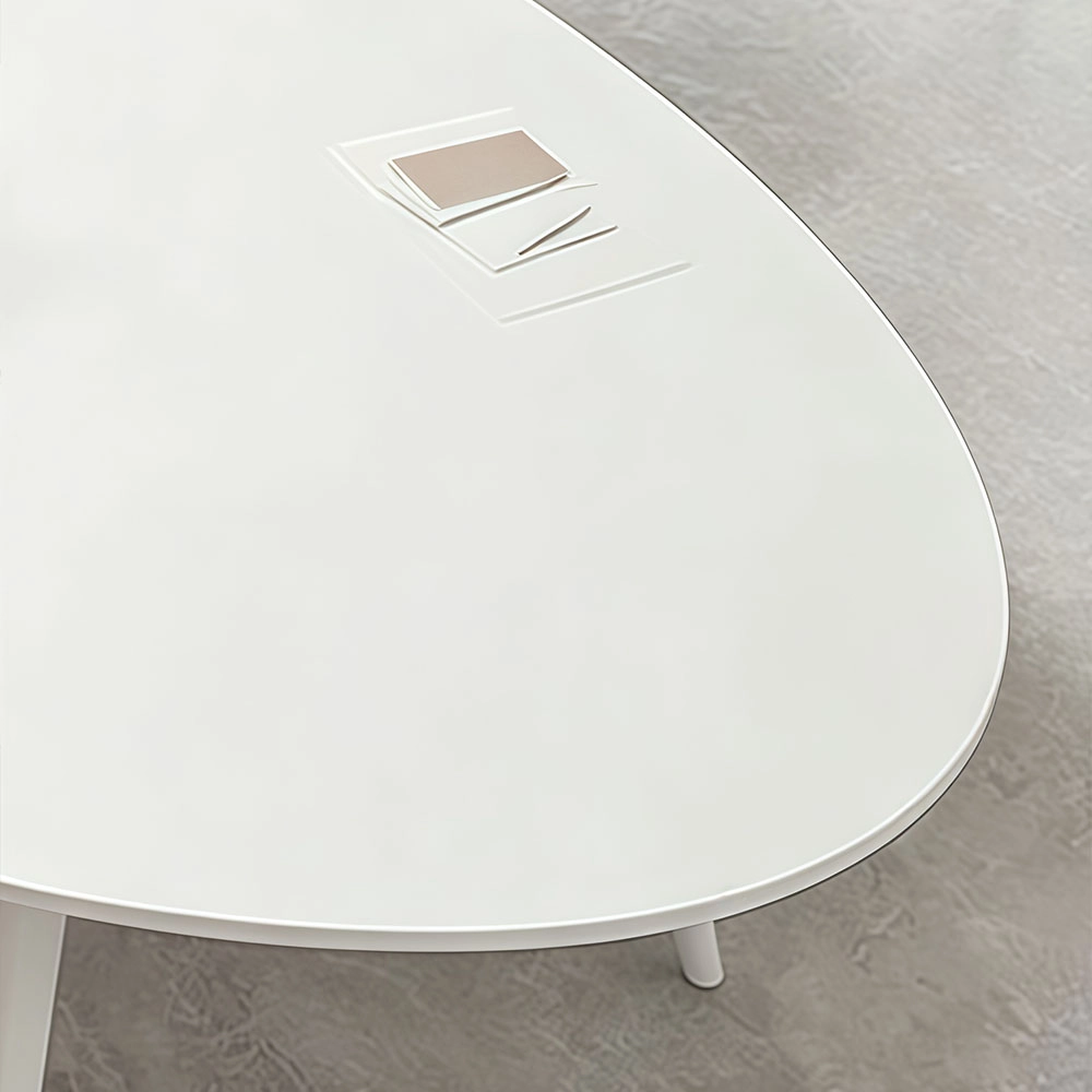 Contemporary Elliptical Real Wood Meeting Table – Optimized for Office Furniture - image 5