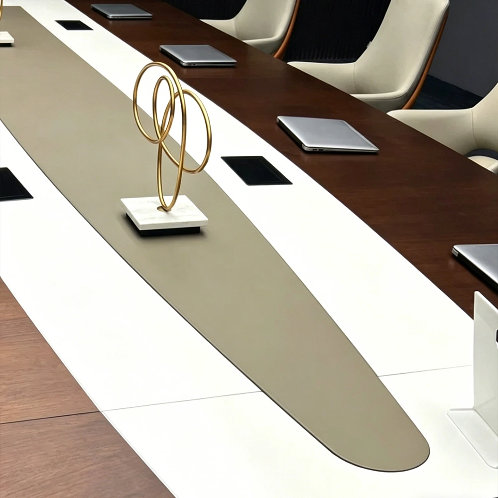 Solid Wood Conference Table for Office  Premium Reception Long Desk - image 5