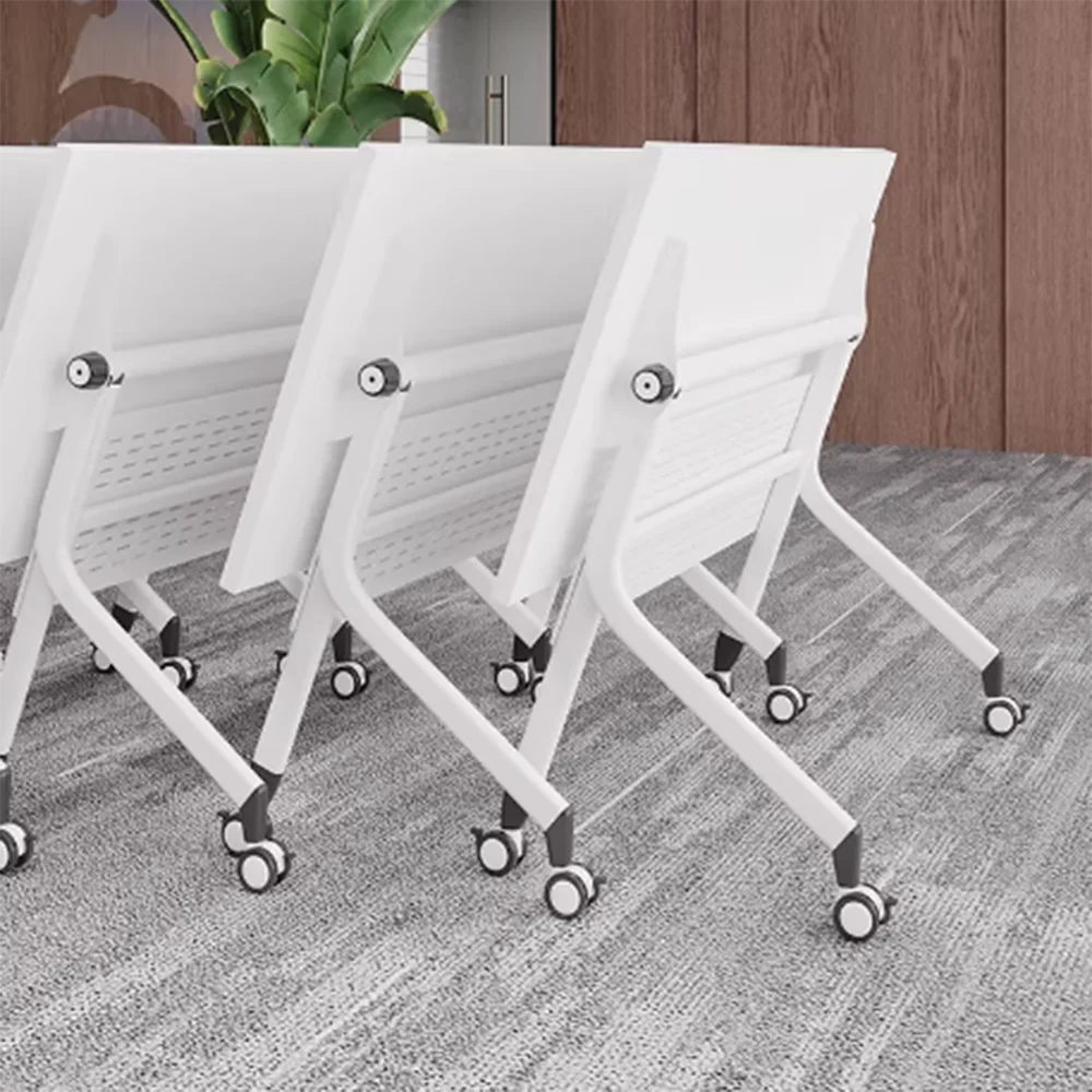 Mobile Folding Meeting Table – Modular Stackable with Casters - image 5