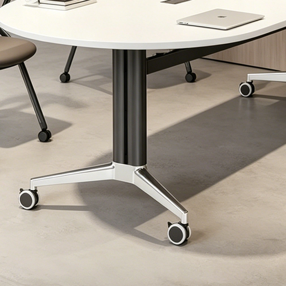 Spliceable Folding Training Table Portable Conference Desk with Wheels - image 5