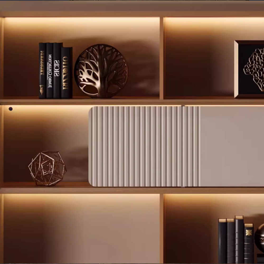 Luxury Wood Grain Filing Cabinet With Lights - image 4