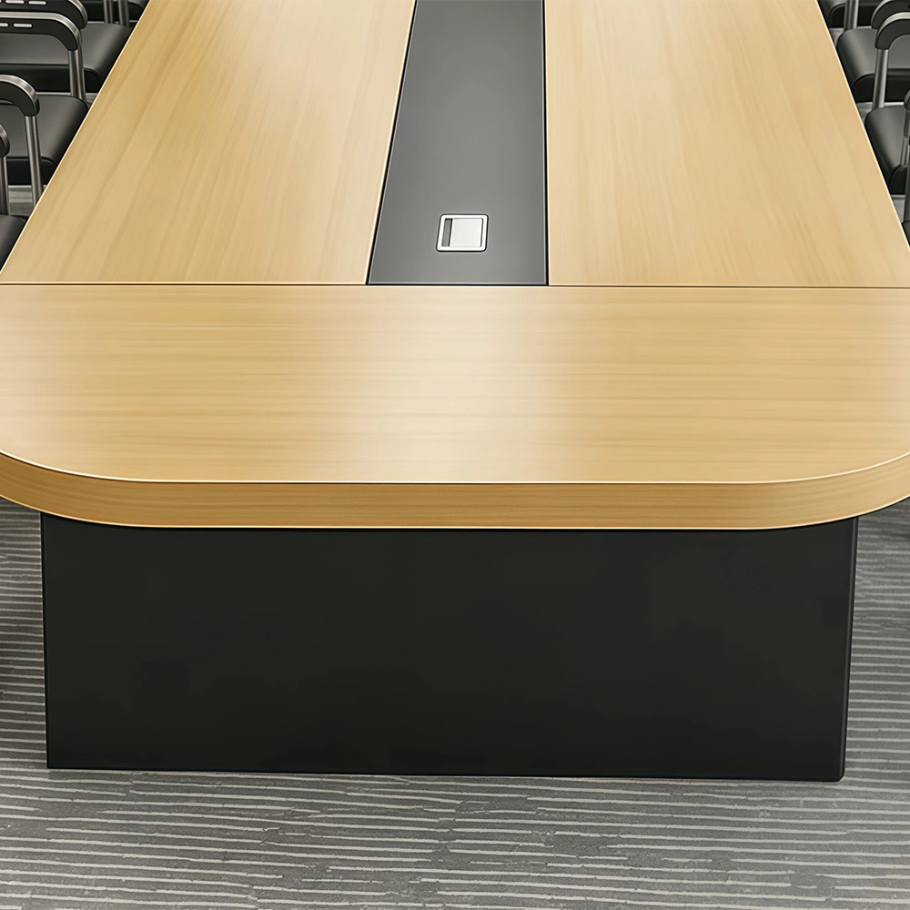 Round Edge Large Conference Table  Modern Long Meeting Table for Offices - image 6
