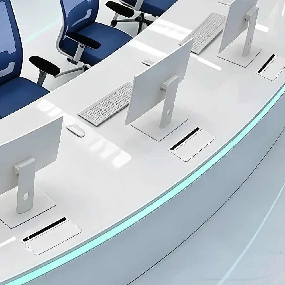 High Gloss Conference Table Workstation – Professional Conference Desk - image 6