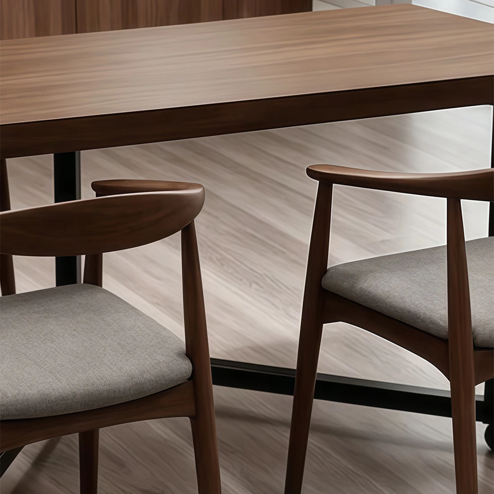 Portable Solid Wood Conference Table with Wheels, Spliceable - image 6