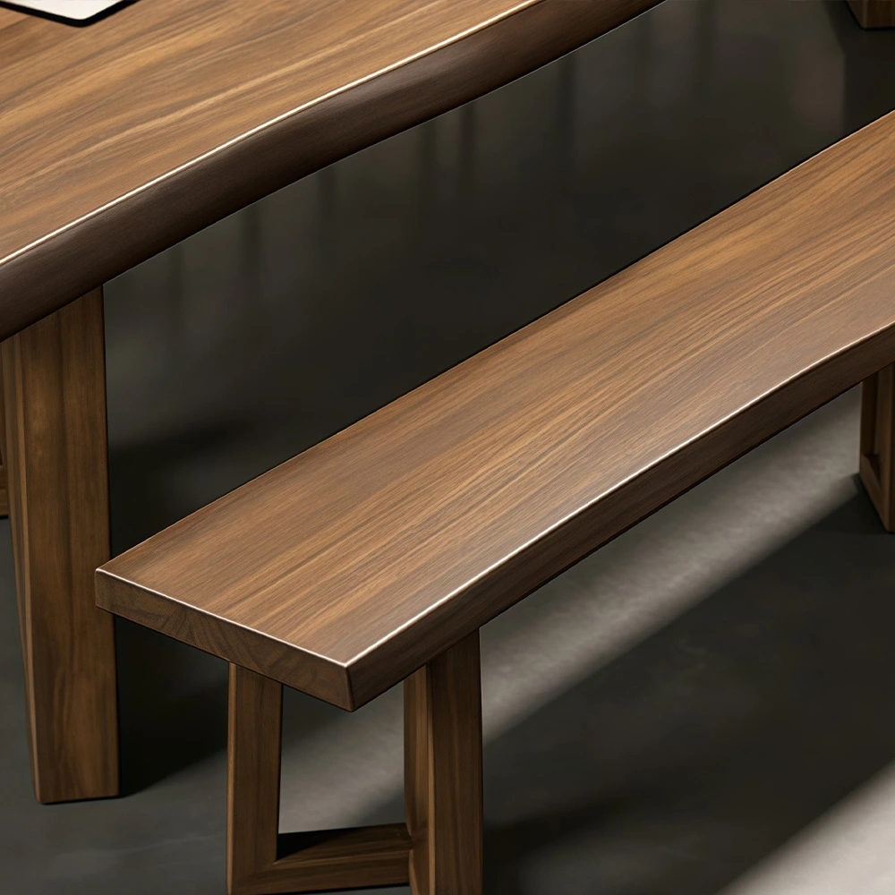 Modern Minimalist Solid Wood Conference Table | Industrial Style Meeting Desk - image 6