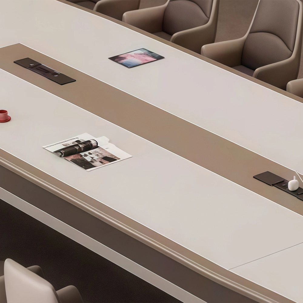Creative Painted Meeting Table – Minimalist Long Rectangle Desk - image 15