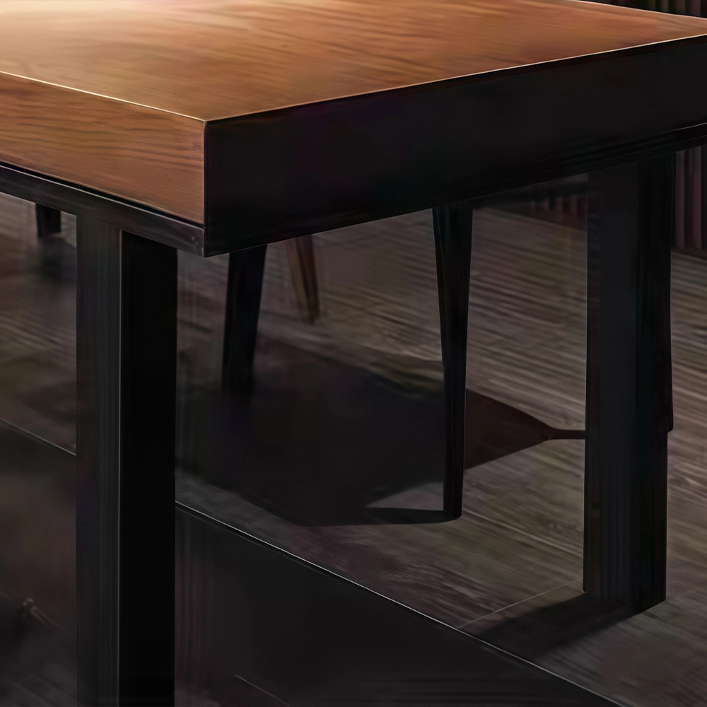 Solid Wood Rectangular Meeting Table Minimalist Design for Modern Office - image 6