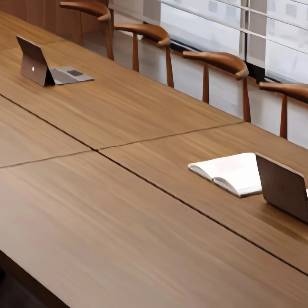 Solid Wood Movable Conference Table  Modular Splicing Meeting Desk - image 12
