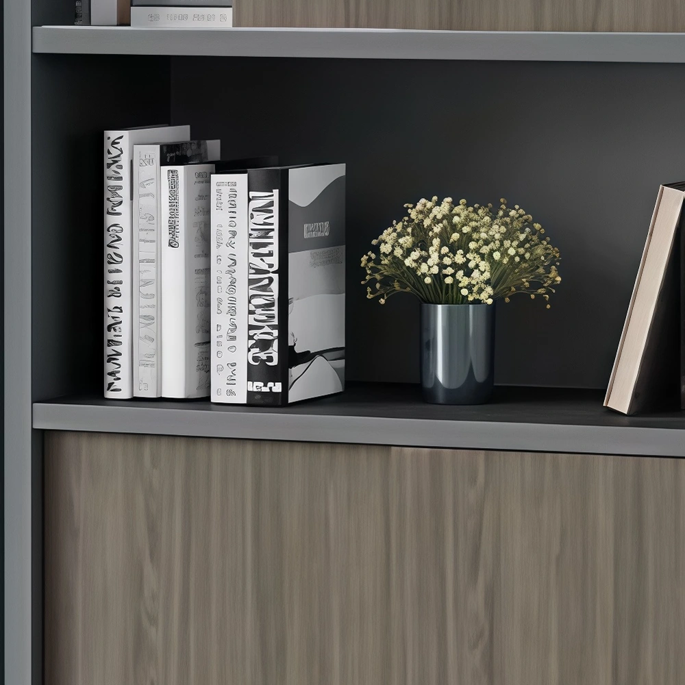 Wooden Sliding Door Office File & Book Cabinet - image 6