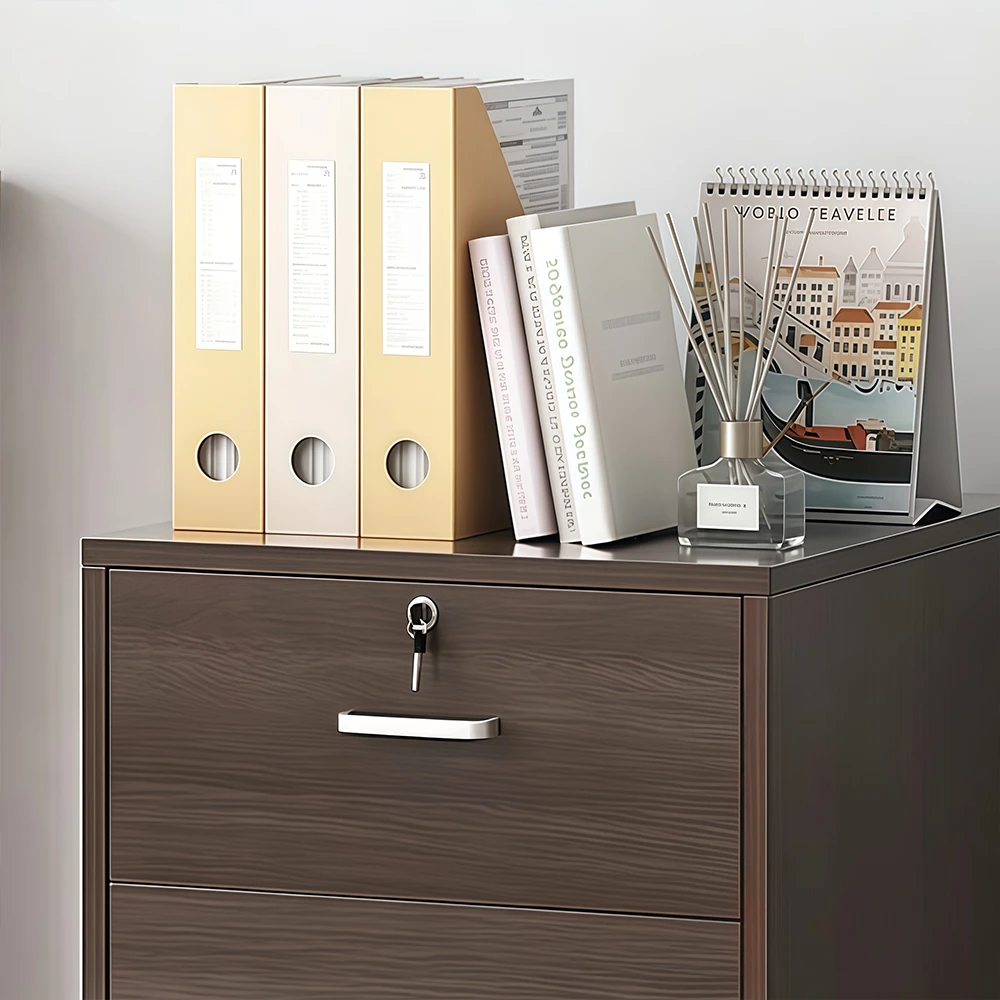 Mobile Wooden Office File Cabinet - image 5