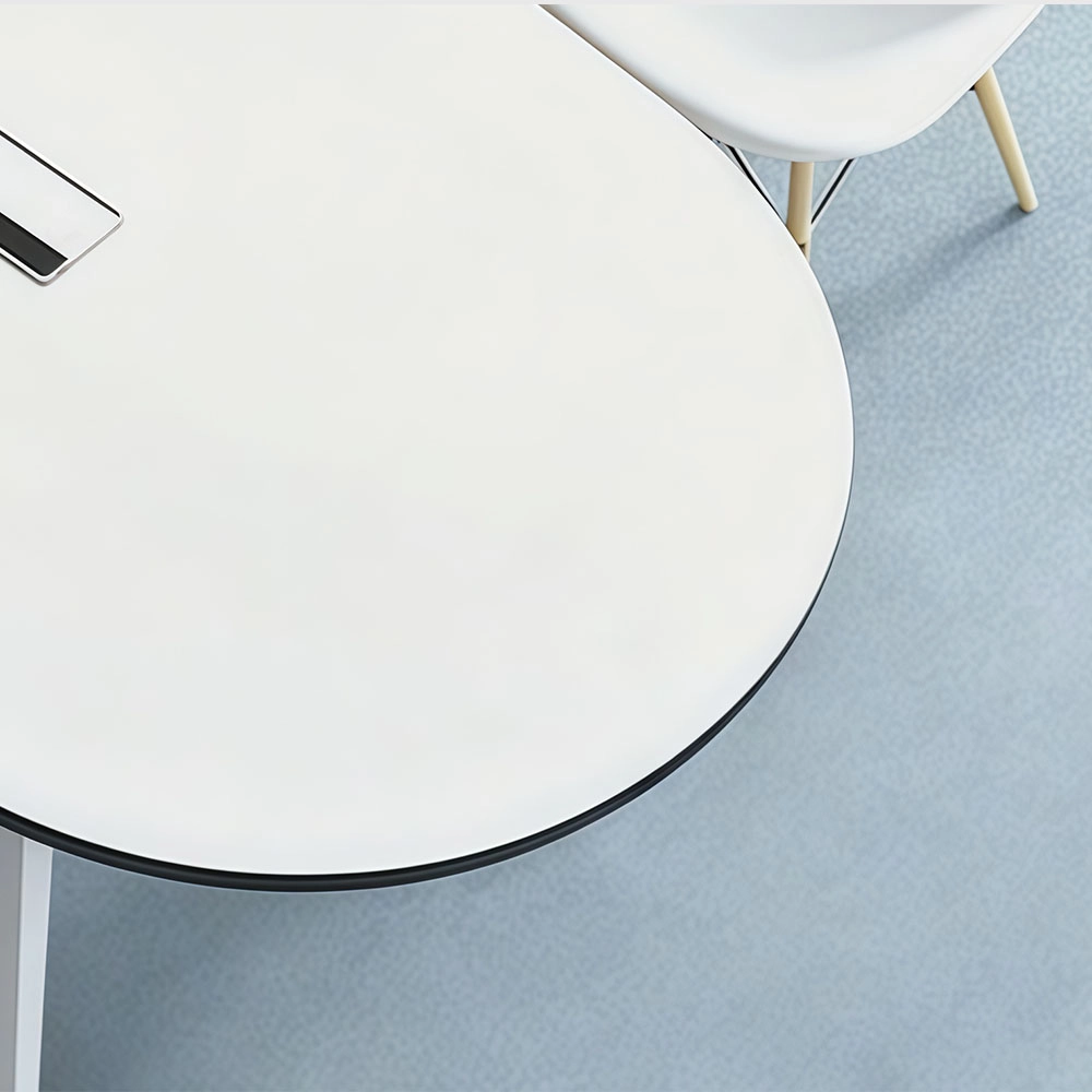 Modern Elliptical Tapered Conference Table – Long Training Desk for Offices - image 6
