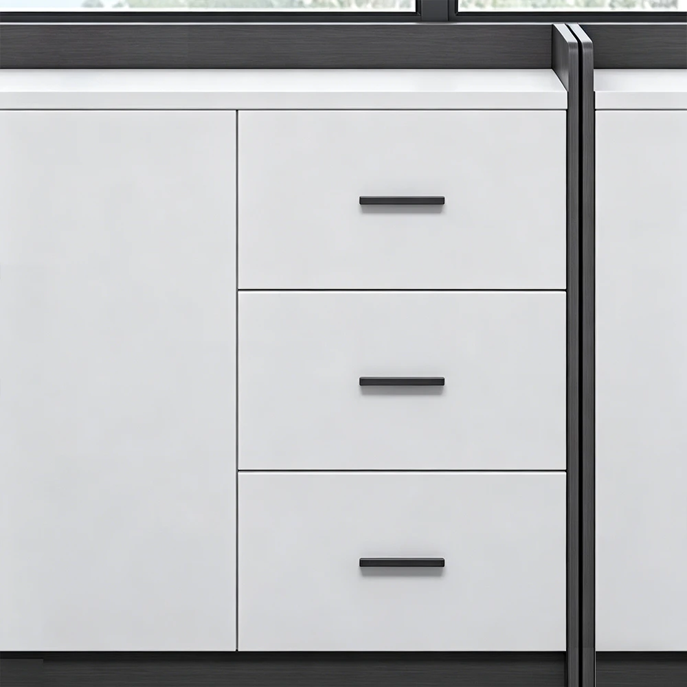 Modern Wooden Credenza – Room Divider & File Storage - image 5
