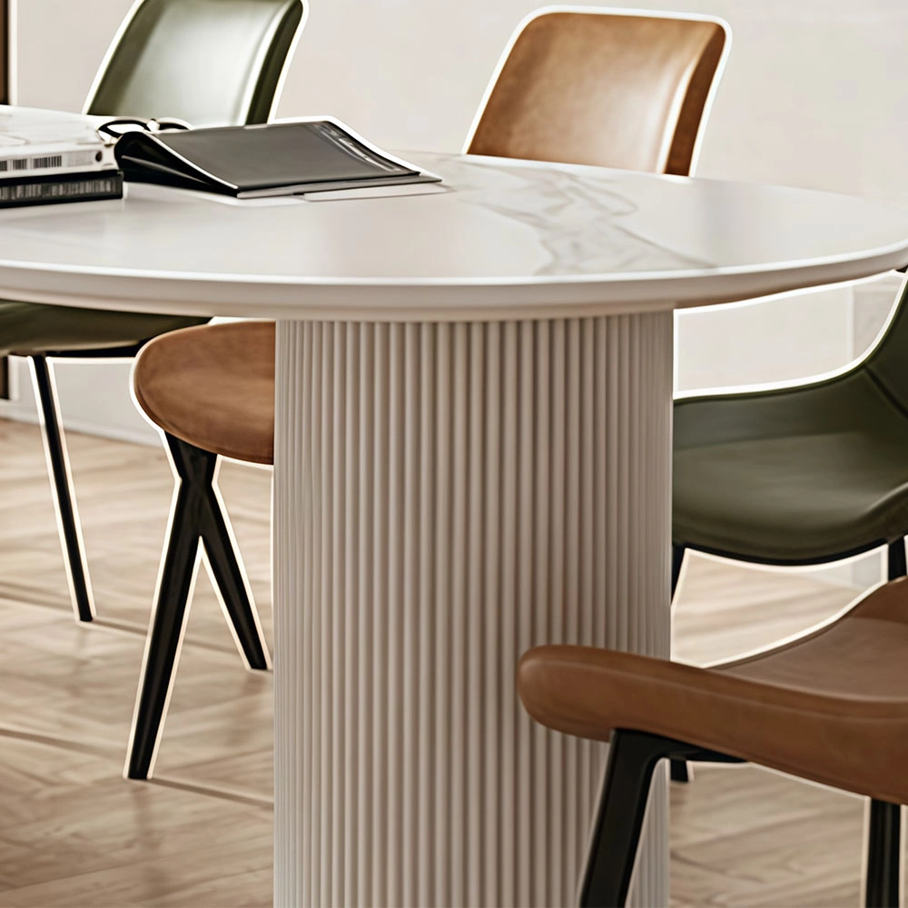 French Cream Style Oval Conference Table – Elegant Meeting Table for Office - image 6