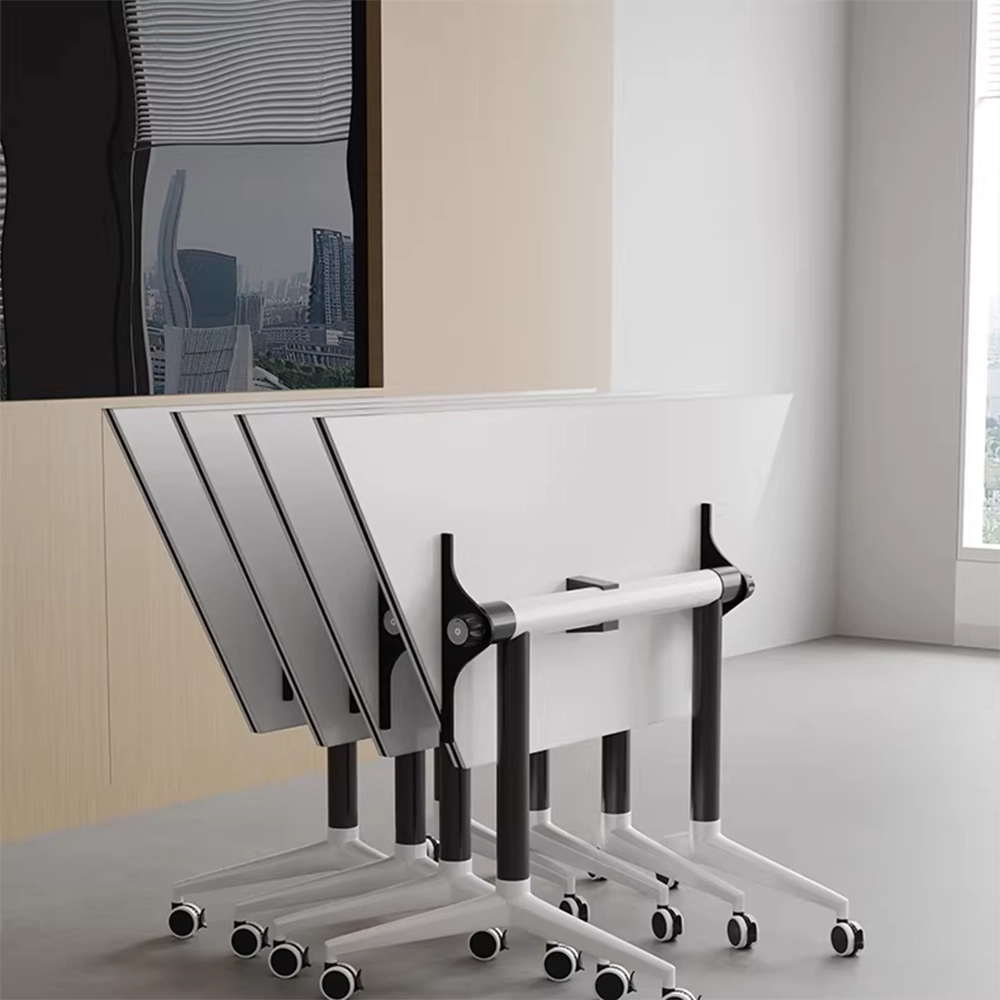 Irregular Folding Conference Table  Mobile Modular Meeting Table - image 9